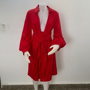 Harmony fashion red long sleeve dress